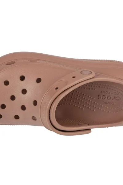 Pantofle Crocs Crush Clog W béžové – pohodlí na každý den