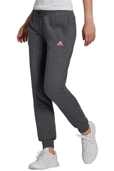 Šedé dámské kalhoty adidas Essentials Slim Tapered