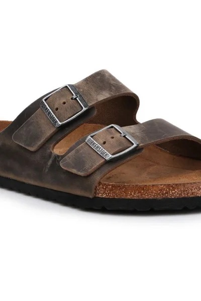 Žabky Birkenstock Arizona BS M hnědé kůže Inny