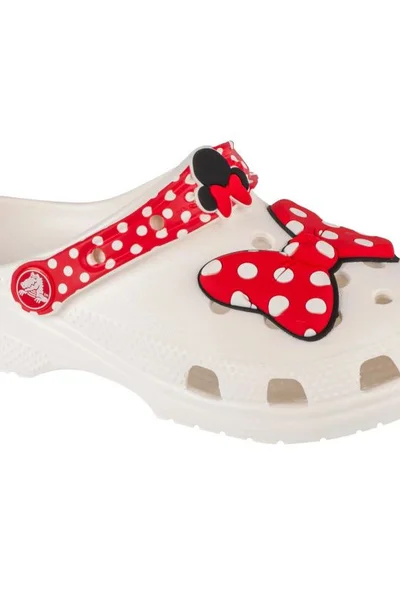 Crocs Disney Dětské Pantofle Minnie Mouse Bílá/Červená