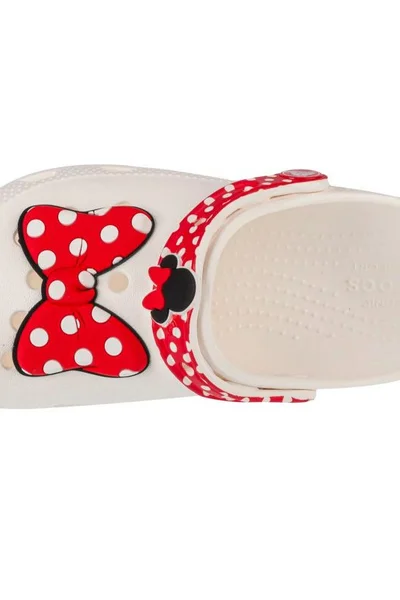 Crocs Disney Dětské Pantofle Minnie Mouse Bílá/Červená