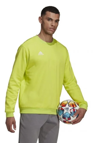 Limetkově zelená pánská mikina Adidas Entrada 22 Sweat Top M HC5049