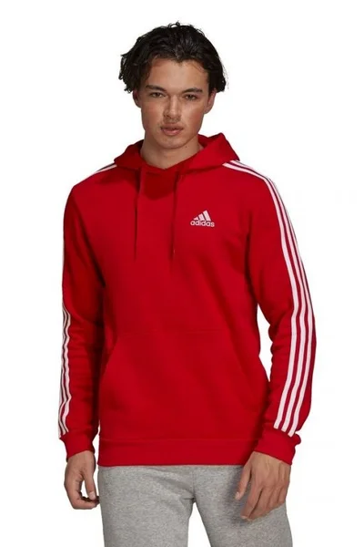 Adidas Pánská červená mikina Essentials Fleece