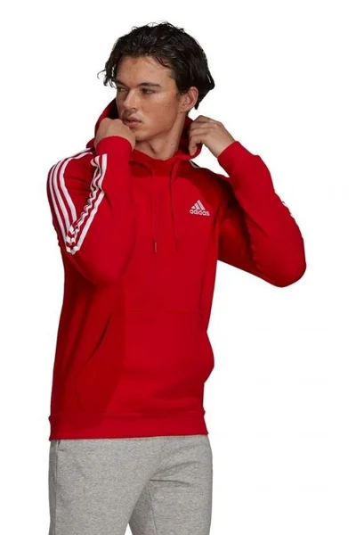 Adidas Pánská červená mikina Essentials Fleece