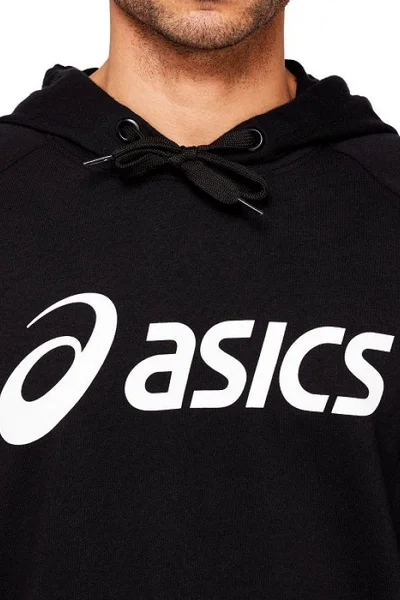 ASICS Pánská černá mikina s kapucí a logem