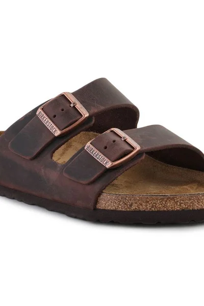 Kožené žabky Birkenstock Arizona se dvěma pásky