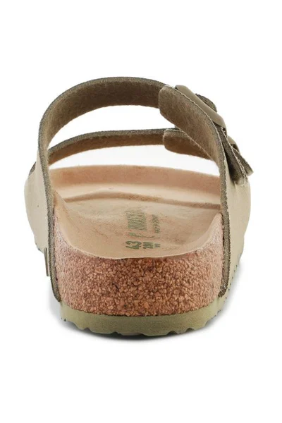 Birkenstock Vegan Plátěné Žabky Khaki