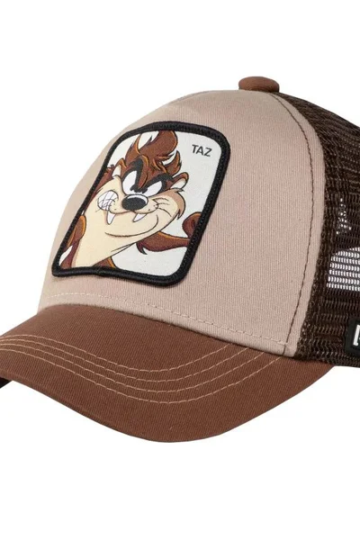 Kšiltovka Capslab Looney Tunes Taz Trucker Hnědá