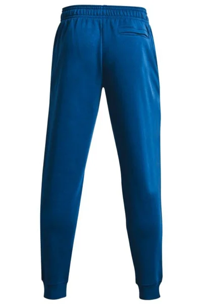 Modré pánské sportovní kalhoty Under Armour Rival Fleece Signature Joggers M 1366366-432