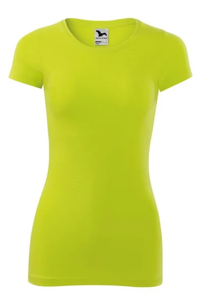Limetkově zelené dámské tričko s vypasovaným střihem - Malfini