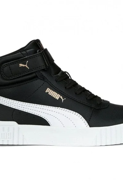 Stylové černé dámské boty Puma Carina Mid