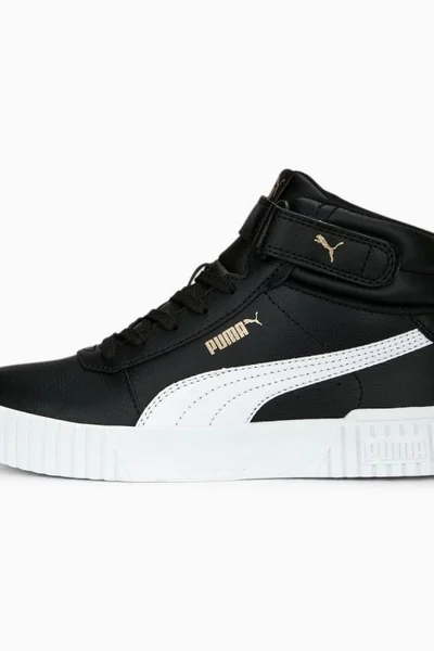 Stylové černé dámské boty Puma Carina Mid