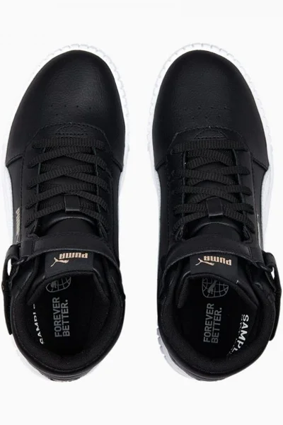 Stylové černé dámské boty Puma Carina Mid