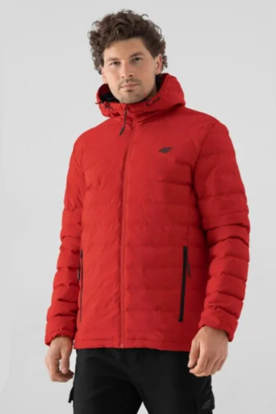 Červená pánská zimní bunda 4F M H4Z21-KUMP006 62S