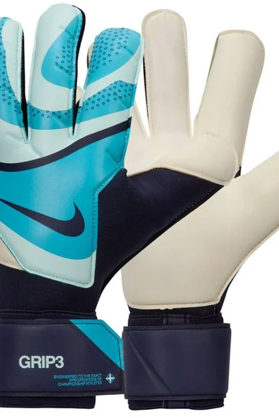 Fotbalové rukavice Nike Grip3 modré s lepším úchopem