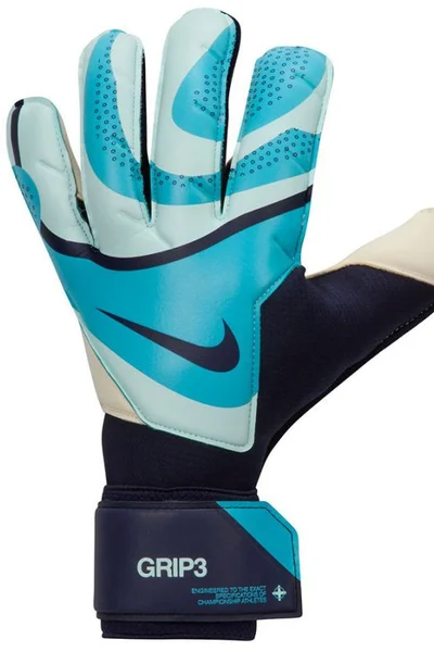 Fotbalové rukavice Nike Grip3 modré s lepším úchopem