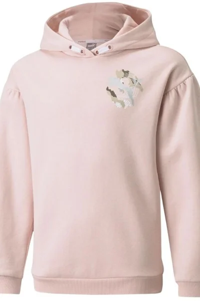 Dětská růžová mikina Puma Alpha Hoodie FL Jr 589232 36