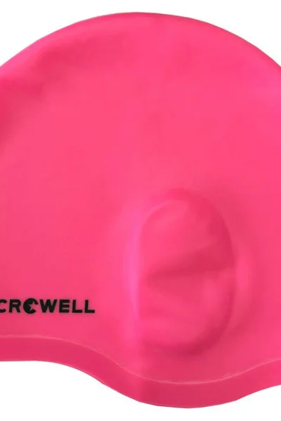 Plavecká čepice s krytím uší Crowell Comfort Pink