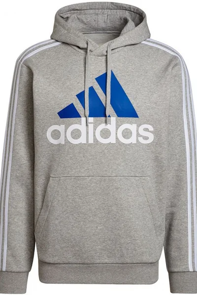 ADIDAS Pánská šedá mikina s kapucí Essentials