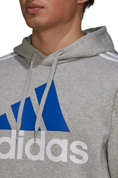 ADIDAS Pánská šedá mikina s kapucí Essentials