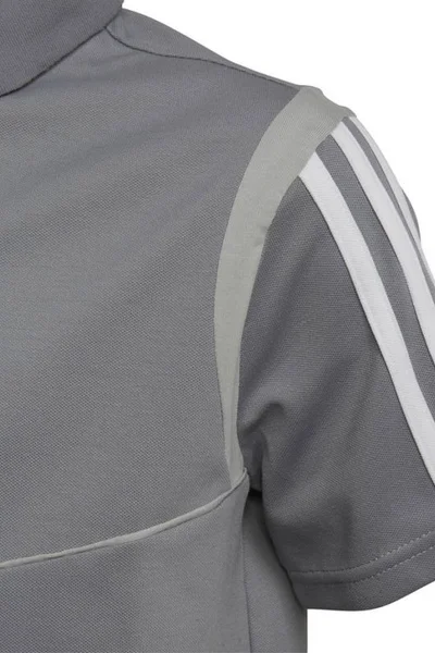 Dětská šedá bavlněná polokošile Adidas Tiro 19 JR DW4737