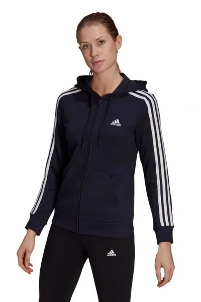 Modrá dámská mikina s kapucí adidas Essentials