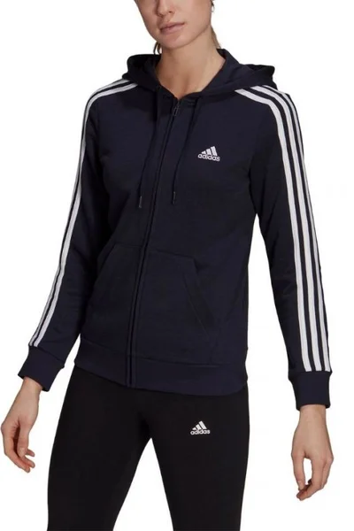 Modrá dámská mikina s kapucí adidas Essentials