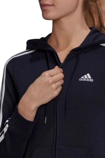 Modrá dámská mikina s kapucí adidas Essentials