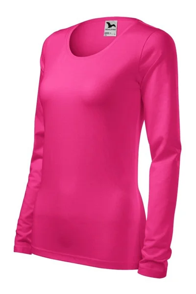 Růžové dámské tričko s dlouhým rukávem - Malfini