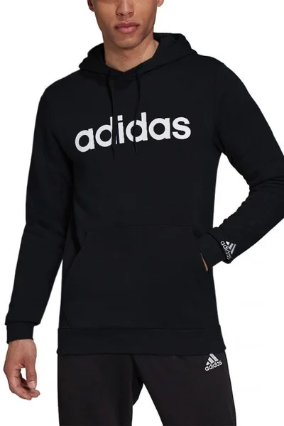 Adidas Pánská Černá Mikina s Kapucí Essentials Hoodie