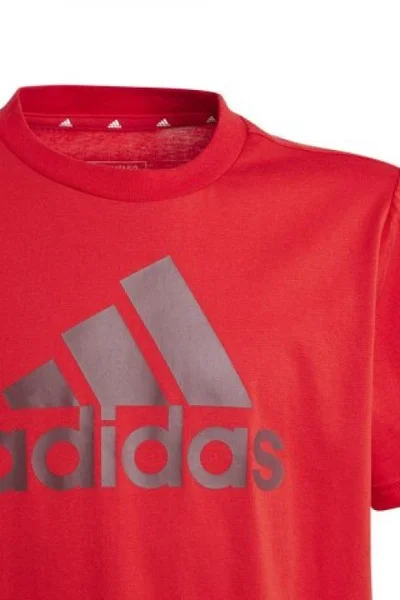 Dětské červené tričko Adidas Big Logo Tee