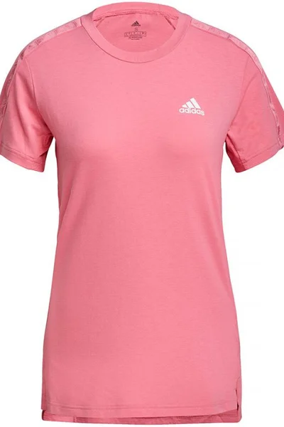 Růžové dámské tričko s krátkým rukávem adidas Aeoready