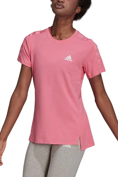 Růžové dámské tričko s krátkým rukávem adidas Aeoready