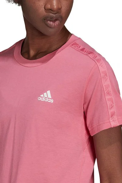 Růžové dámské tričko s krátkým rukávem adidas Aeoready