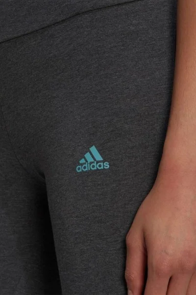 Dámské šedé legíny adidas Loungewear Essentials s pružným pasem