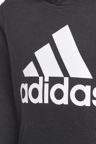 ADIDAS Dětská sportovní mikina s kapucí v černé barvě