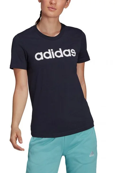 ADIDAS Dámské tričko Essentials Slim Logo - tmavě modrá