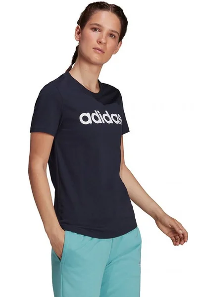 ADIDAS Dámské tričko Essentials Slim Logo - tmavě modrá