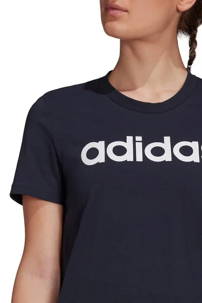 ADIDAS Dámské tričko Essentials Slim Logo - tmavě modrá