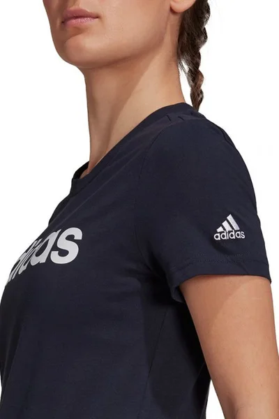 ADIDAS Dámské tričko Essentials Slim Logo - tmavě modrá