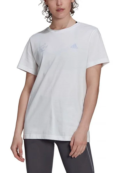 Adidas Signature Tee dámské tričko bílé s nápisem