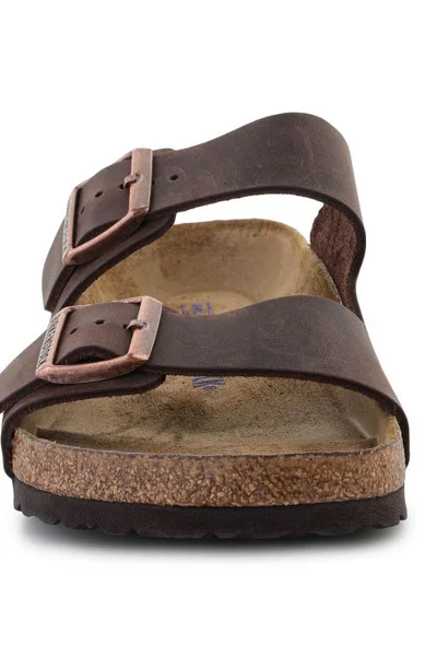 Kožené žabky Birkenstock Arizona s korkovou stélkou