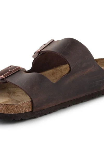 Kožené žabky Birkenstock Arizona s korkovou stélkou