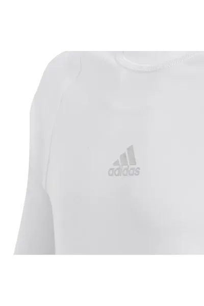 Bílé dětské termo tričko Adidas Junior ASK LS TEE Y CW7325