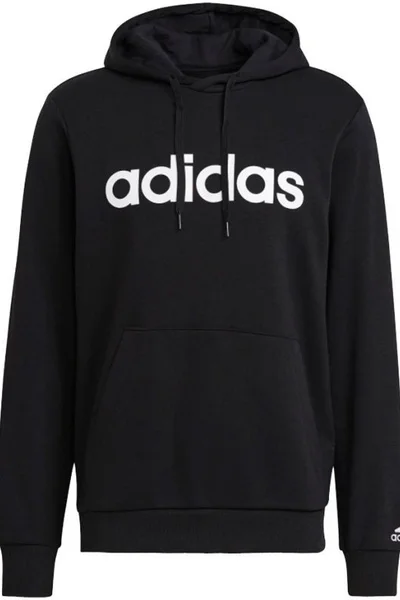 Černá pánská mikina s kapucí ADIDAS Essentials Linear