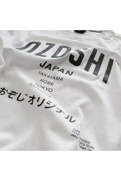 Bílé pánské tričko Ozoshi Atsumi M Tsh O20TS007