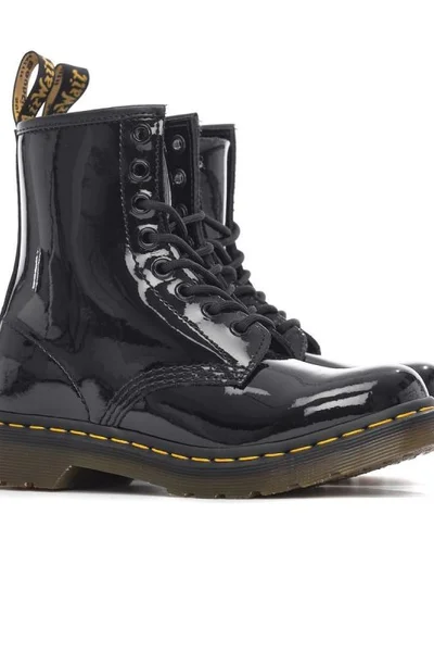 Dr Martens Černé lakované osmidírkové boty AirWair