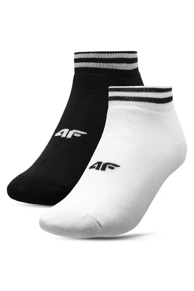Černo-bílé dámské kotníkové ponožky 4F W H4Z20-SOD010 10S