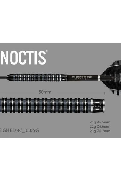 Šedo-černo-stříbrné šipky Harrows Noctis 90% Steeltip HS-TNK-000016020