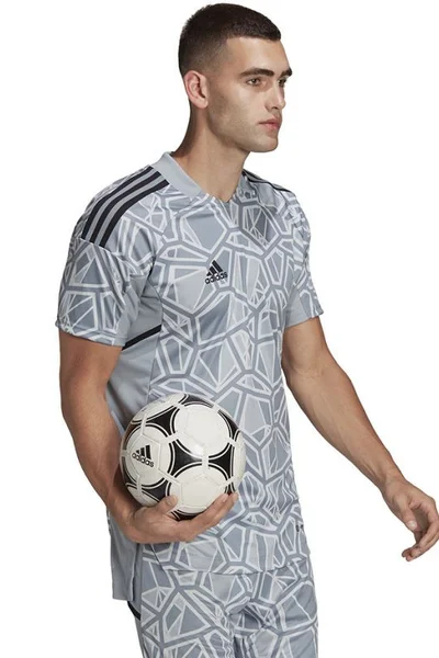 Brankářský dres adidas Condivo s krátkým rukávem - šedý